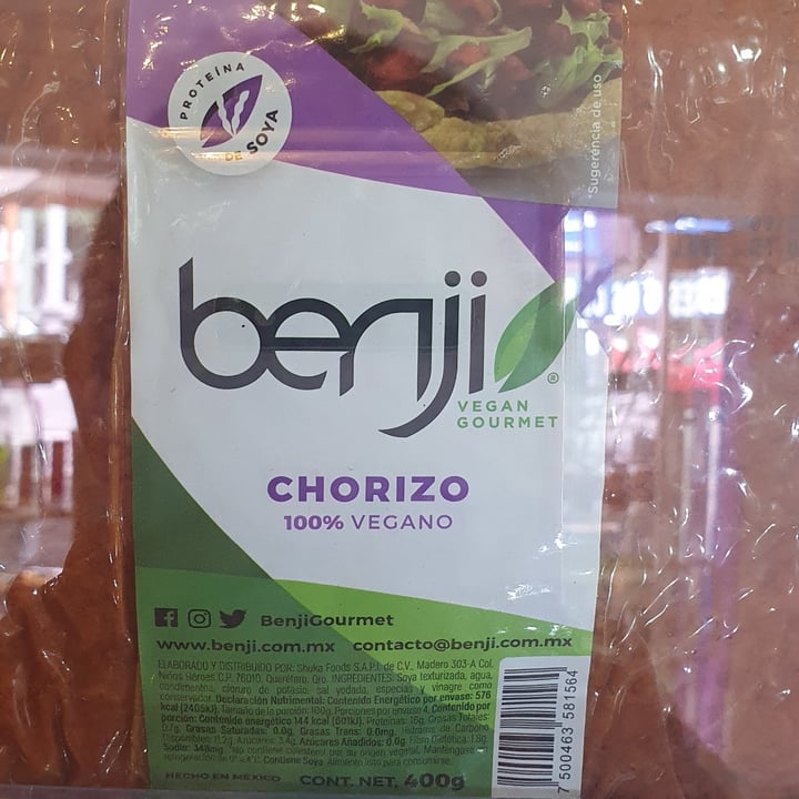 photo of Benji Vegan Gourmet Chorizo Vegano shared by @bernardini96 on  25 Jun 2022 - review