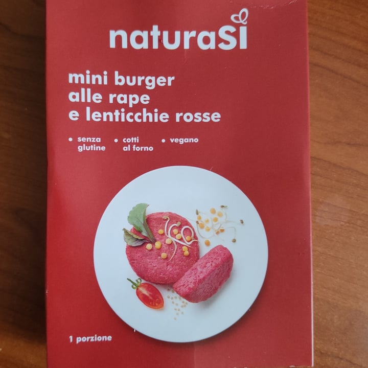 photo of Natura Sì Mini burger Alle Rape E Lenticchie Rosse shared by @fusilla on  22 Nov 2022 - review