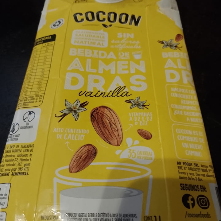 review photo of Cocoon Bebida De Almendras Vainilla shared by @gianalba on 27 Jul 2022 - review