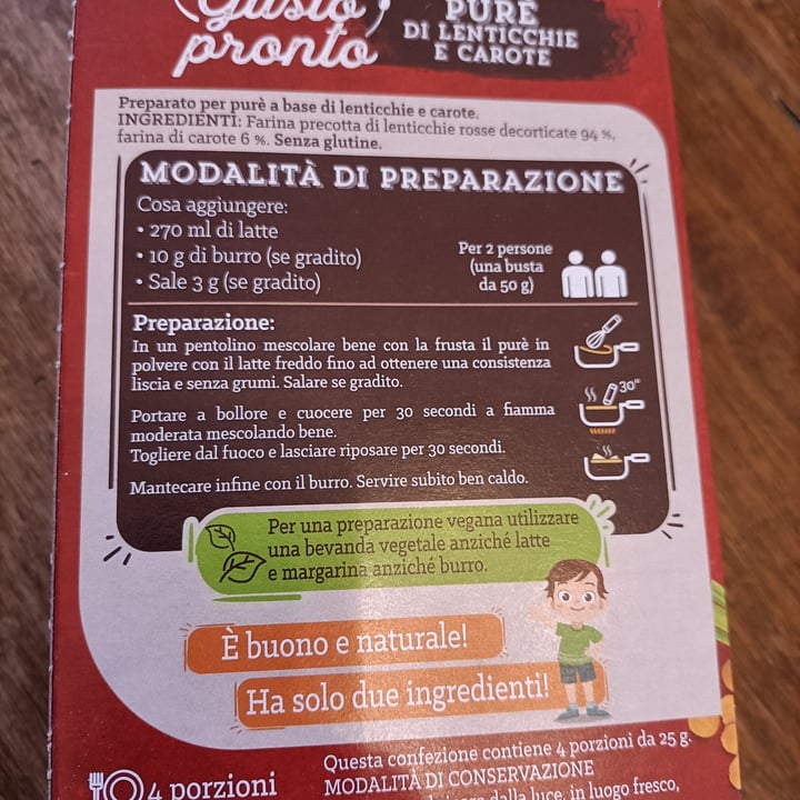 photo of Gusto pronto Purè di lenticchie e carote shared by @maka89 on  27 Jan 2022 - review