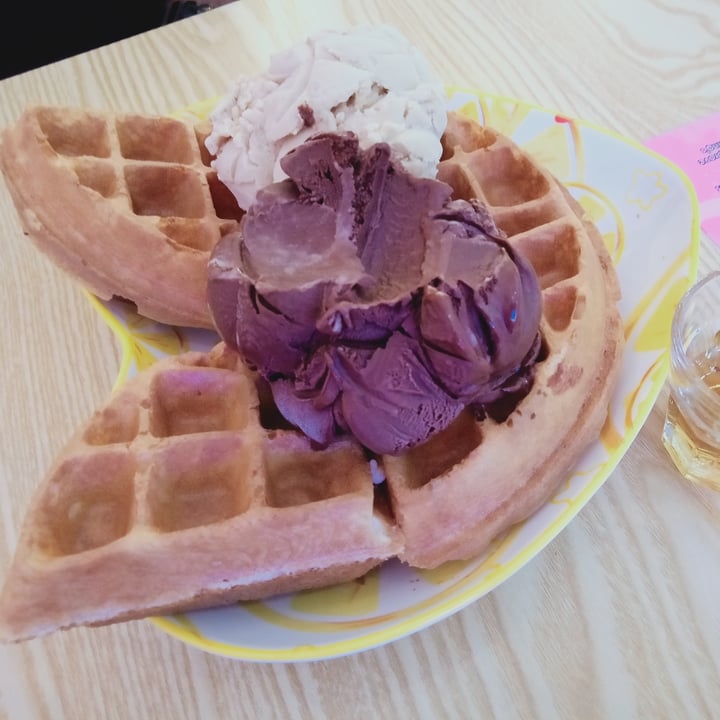 photo of Heartbreak Melts Ice Cream Cafe Waffles with 2 scoop of ice cream shared by @veganspicegirl on  03 Apr 2022 - review