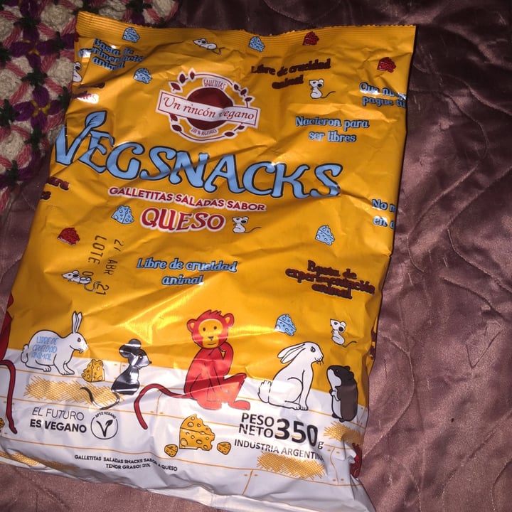 review photo of Un Rincón Vegano Vegsnacks Galletas Saladas sabor Queso shared by @julianafigueroa5 on 22 Nov 2020 - review