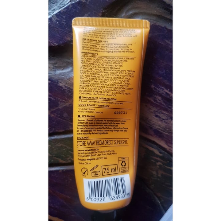 photo of Woolworths Shea Butter & Honey Hand Balm shared by @alexandriacaitlyn on  08 Sep 2021 - review