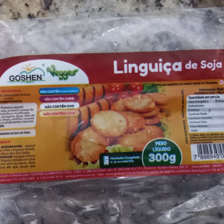 review photo of Goshen Linguiça de Soja shared by @myrella on 03 Jun 2022 - review