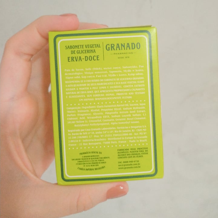 photo of Granado sabonete erva doce shared by @laraduarts on  22 May 2022 - review