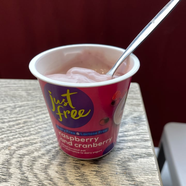 photo of Just Free Raspberry and cranberry yogurt shared by @plantfaced on  04 Mar 2022 - review