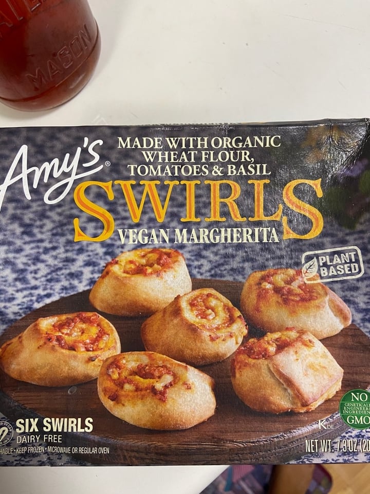 photo of Amy’s Vegan Margherita Swirls shared by @savsahara on  24 Mar 2020 - review
