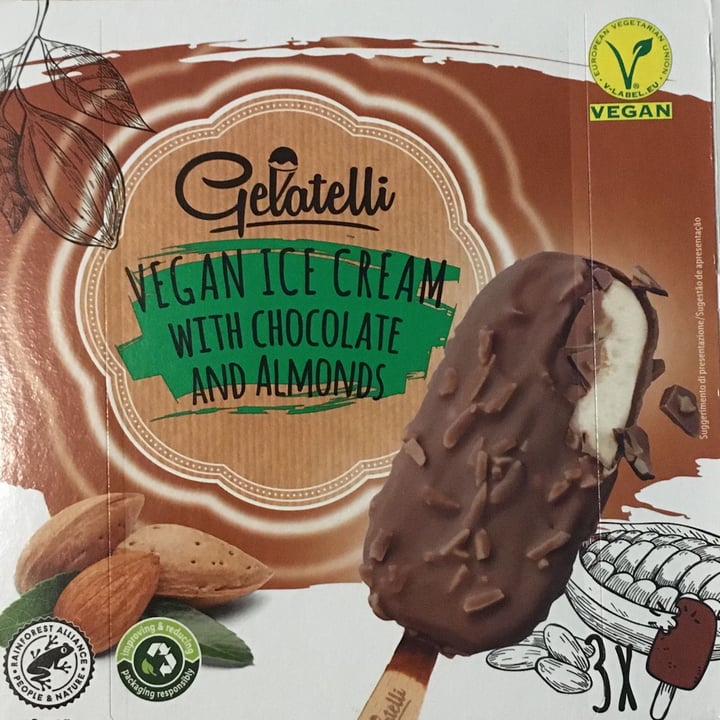 photo of Gelatelli Vegan Ice Cream with Chocolate and Almonds shared by @franrbg on  29 Mar 2022 - review