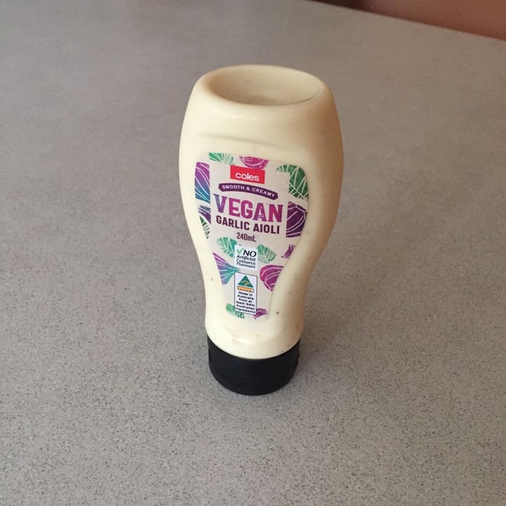 photo of Coles Vegan Garlic Aioli (Smooth & Creamy) shared by @liquidloic on  12 Apr 2020 - review