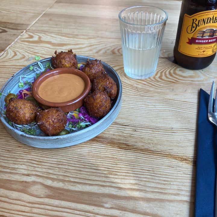 review photo of Bindicafe vega(n) food Corn Chipotle Balls shared by @sofieredsiren on 06 Sep 2022 - review
