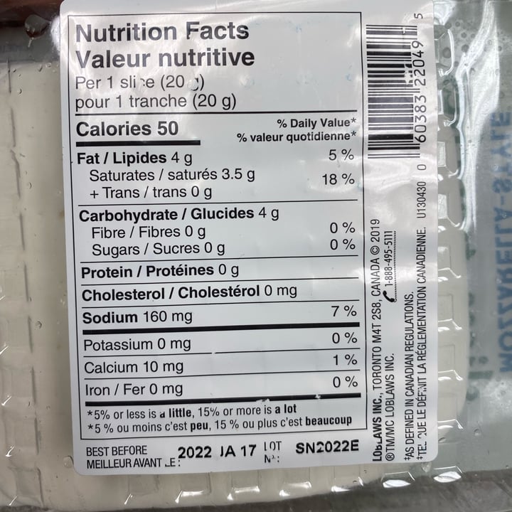 review photo of President's Choice Mozzarella-Style Slices shared by @xoxocicixoxo on 03 Nov 2021 - review