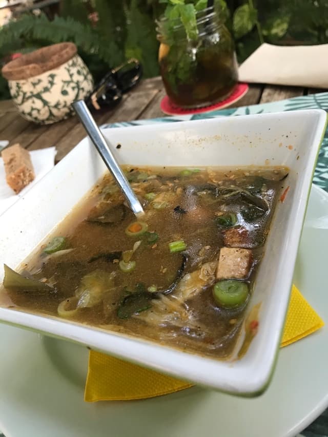 Photo of the dish “Veggie Soup With Algas And Smoked Tofu”