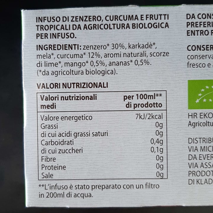 review photo of Verso Natura Conad Veg Infuso zenzero, curcuma e frutti tropicali shared by @ale-cip on 15 May 2022 - review