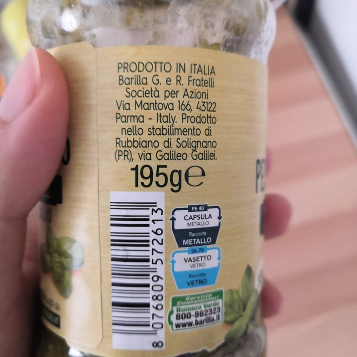 photo of Barilla Pesto Basilico Vegan shared by @gsavioz on  04 Jun 2022 - review