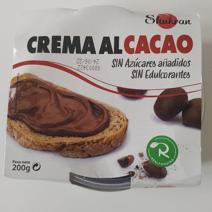 photo of Shukran crema al cacao shared by @tomatoandpotatovegan on  07 Jun 2022 - review