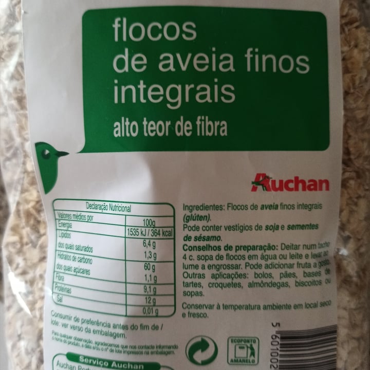 review photo of Auchan Copos de avena integrales shared by @reikianaterapias on 22 Apr 2022 - review