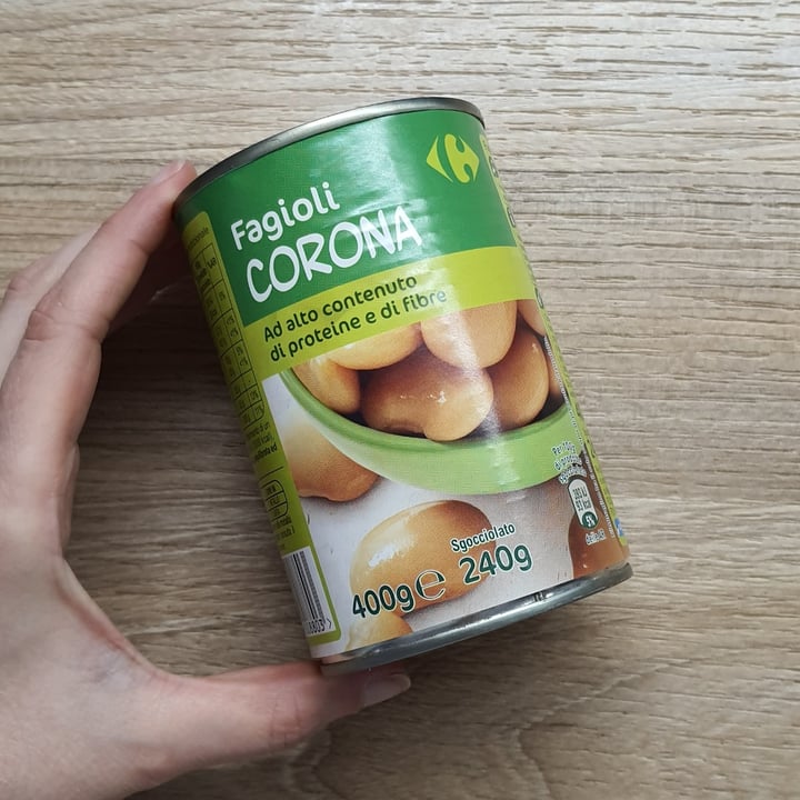 photo of Carrefour Fagioli corona shared by @airaligoesveg on  22 Apr 2022 - review