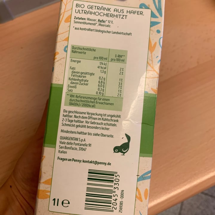 photo of Natur Gut Dat Drink Bio Hafer-Drink shared by @karinanoemi on  09 Apr 2021 - review