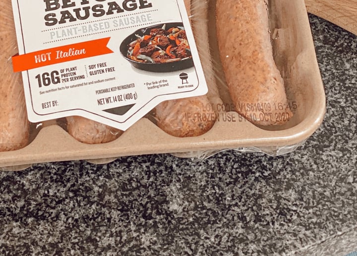 photo of Beyond Meat Beyond Sausage Hot Italian shared by @rati on  07 Aug 2020 - review