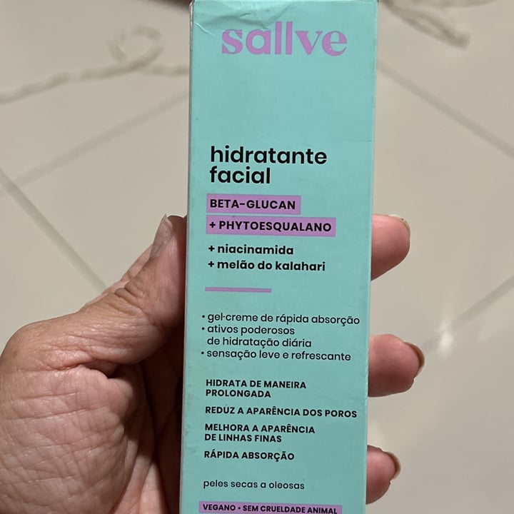 photo of Sallve Hidratante facial com beta-glucan e phytoscalano shared by @danicortez on  14 Sep 2022 - review
