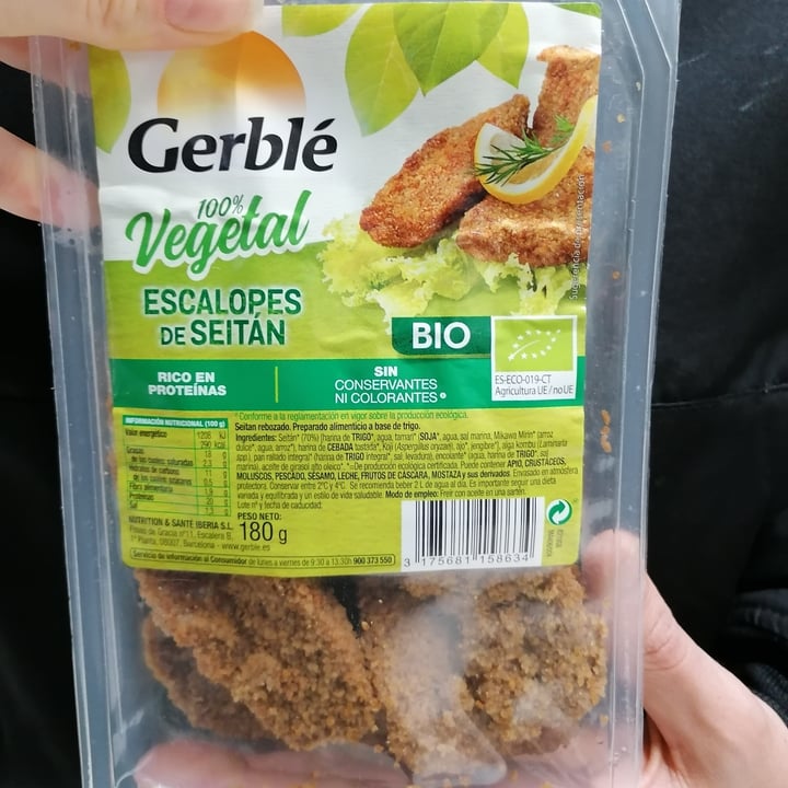 photo of Gerblé Escalopes de Seitán shared by @veganoonpics on  06 Jan 2022 - review