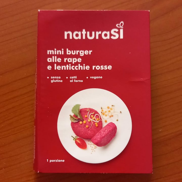 photo of Natura Sì Mini burger Alle Rape E Lenticchie Rosse shared by @cardax on  08 Oct 2022 - review