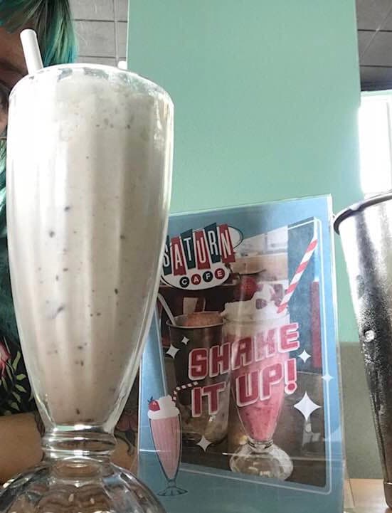 Foto do prato “Vegan mint chip milkshake”