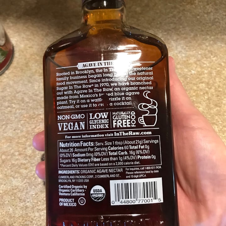 photo of Agave in the Raw Organic Agave Nectar shared by @redpath on  01 Mar 2021 - review