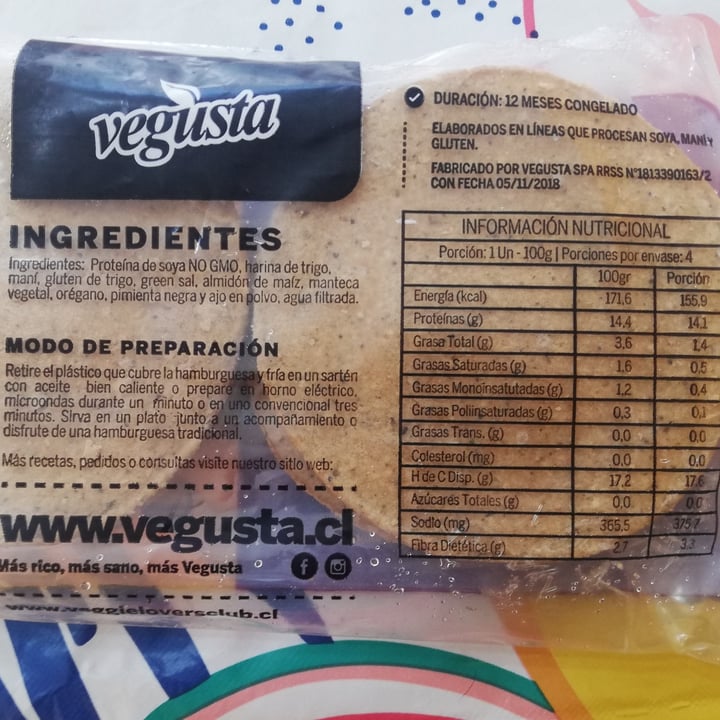 photo of Vegusta Hamburguesa De Soya Y Maní shared by @camilix on  01 Dec 2020 - review