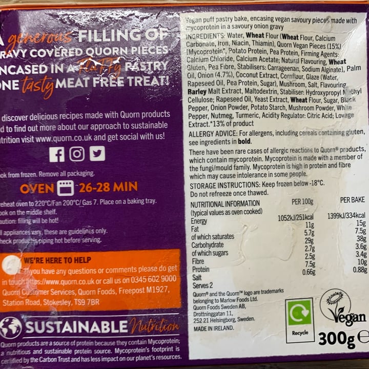 photo of Quorn 2 Vegan Steak Bakes shared by @doped on  14 Mar 2022 - review