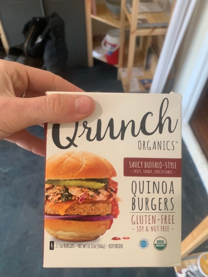 photo of Qrunch Organics Quinoa Burgers shared by @alexisjsmiller on  21 Jan 2020 - review