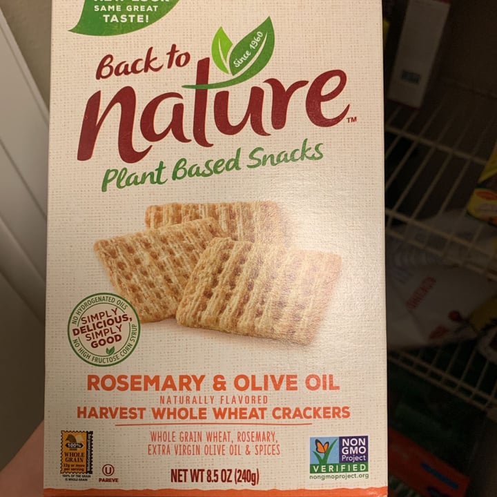 photo of Back to Nature Rosemary & Olive Oil Harvest Whole Wheat Crackers shared by @mmadsen15 on  27 Sep 2020 - review