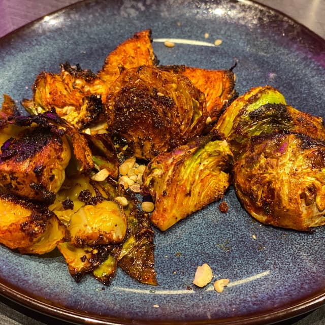 Foto do prato “Roasted Brussels Sprouts”