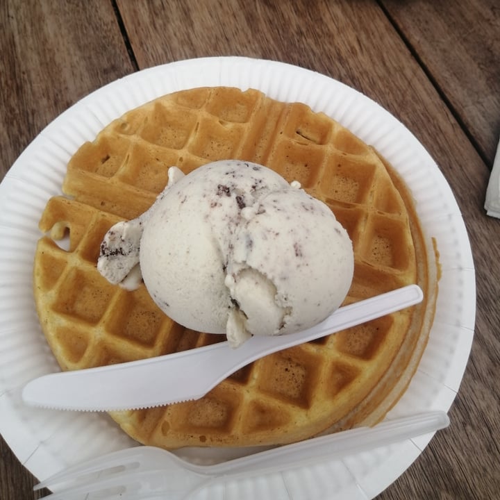 review photo of Kristen's Kick-Ass Ice Cream - Heritage Market Vegan Waffles shared by @thegreendietitian on 21 Feb 2021 - review