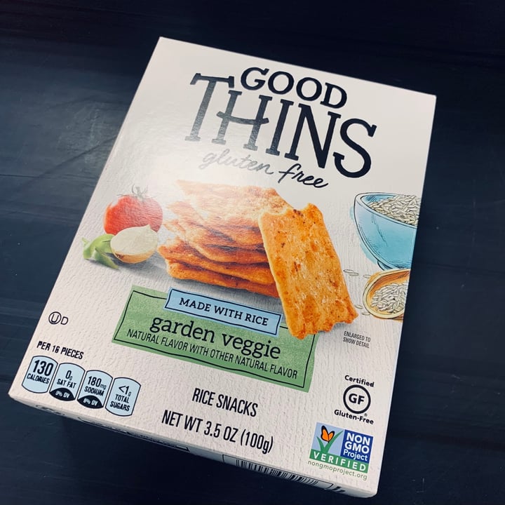 photo of Good Thins Garden Veggie Good Thins Rice Snacks - Gluten Free shared by @allhess on  14 Feb 2021 - review