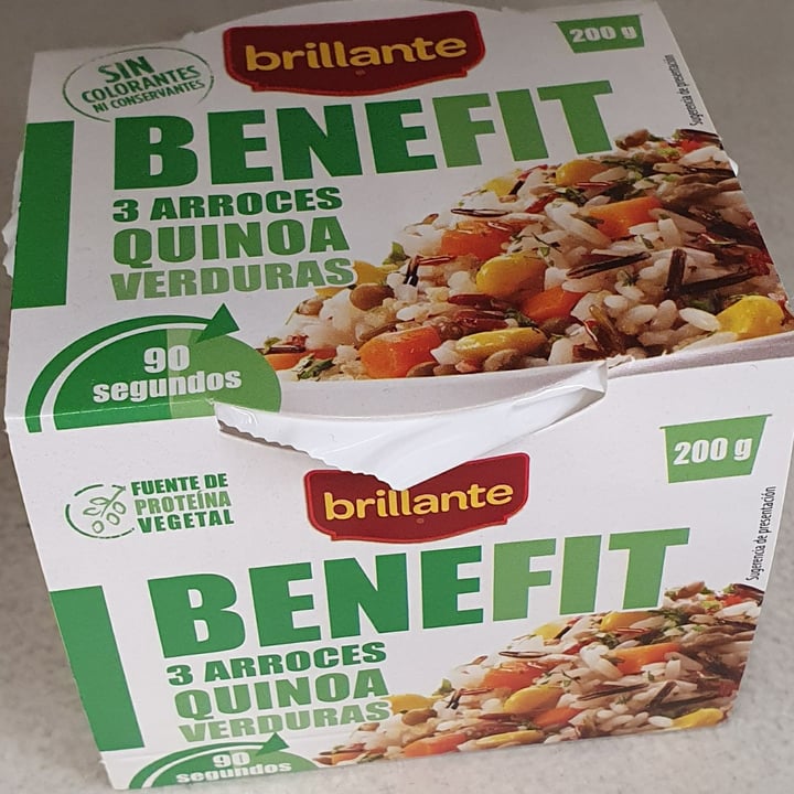 photo of Brillante Benefit 3 arroces, quinoa, verduras shared by @mariencd on  03 Jul 2020 - review