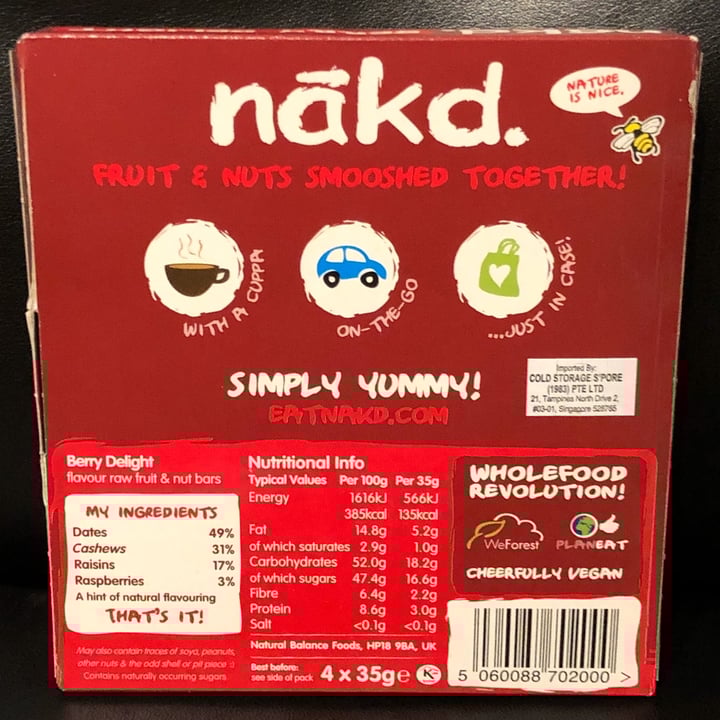 review photo of Nākd. Berry Delight Bar shared by @jottscurekfan on 27 Feb 2020 - review