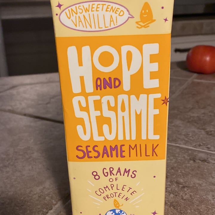 photo of Hope and Sesame Unsweetened Vanilla Sesame Milk shared by @blairnowell on  24 Oct 2022 - review