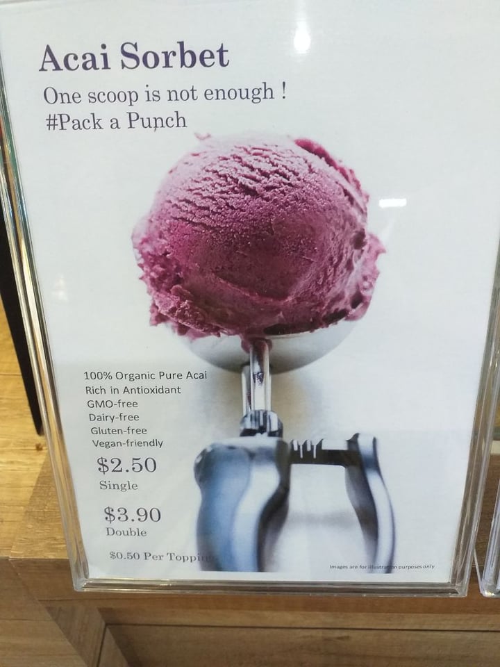 photo of Aperia Mall Acai berry sorbet - dairy free shared by @mm on  26 Jun 2019 - review