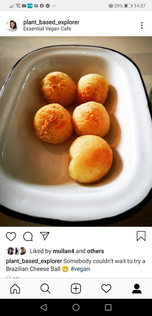 photo of Essential Vegan Cafe Brazilian Cheeze Ball shared by @plantbasedexplorer on  02 Dec 2019 - review