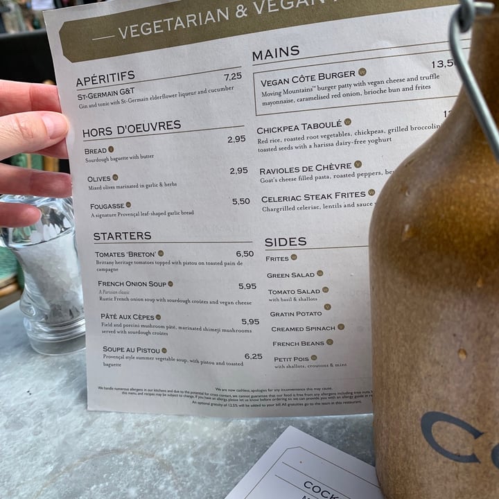 review photo of Côte Brasserie - Worcester Celeriac Steak Frites and Chocolate Slated Caramel Tart shared by @mellymaitland on 17 Jul 2021 - review