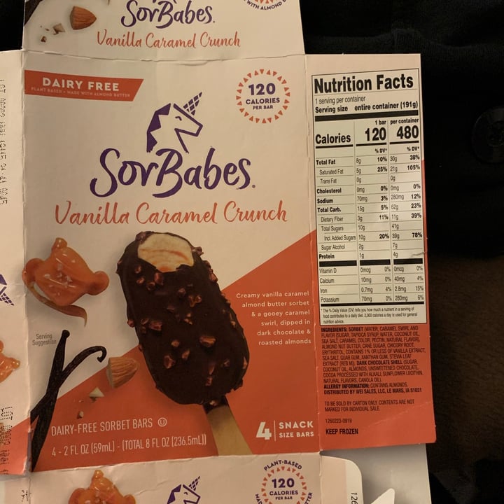 photo of SorBabes Dairy-free Sorbet Bars shared by @emyluo on  04 Jan 2021 - review