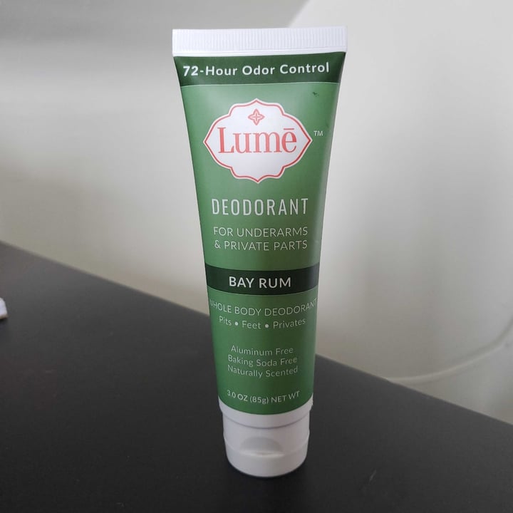 photo of Lume Bay Rum Deodorant shared by @whitwhitttt on  08 Jun 2021 - review