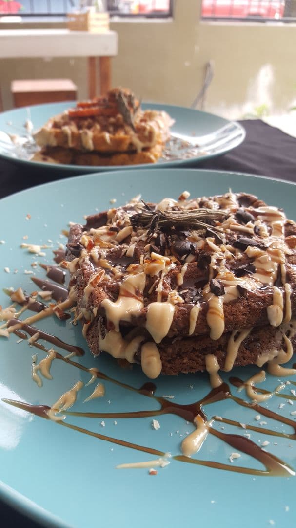 Photo of the dish “Waffles de Cacao”