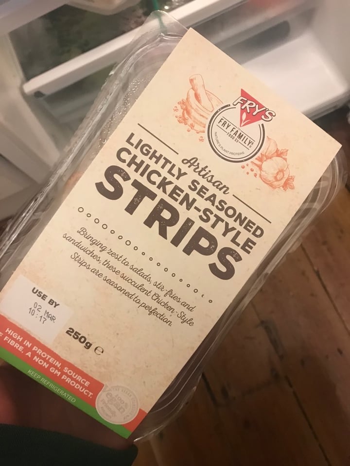 photo of Fry's Family Food Lightly Seasoned Chicken Style Strips shared by @kirstend94 on  29 Feb 2020 - review