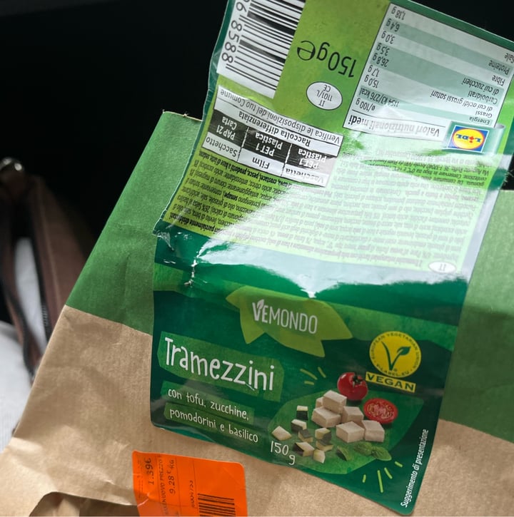 photo of Vemondo Tramezzini Con Tofu Zucchine Pomodorini E Basilico shared by @allegranosaraceno on  09 Oct 2022 - review