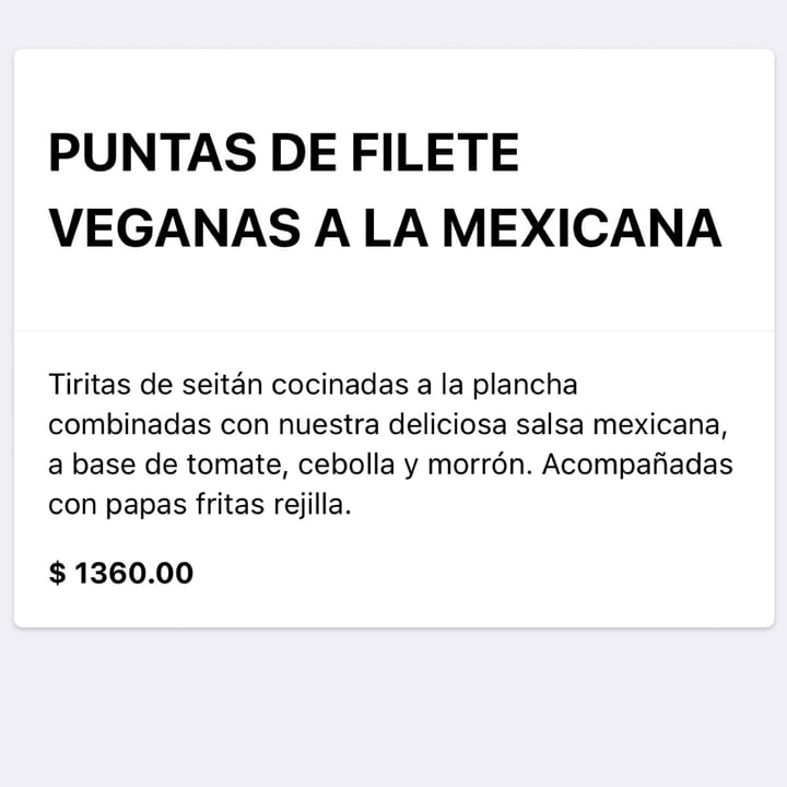 photo of Jalisco Puntas De Filete Veganas A La Mexicana shared by @kacerutti on  19 Apr 2022 - review