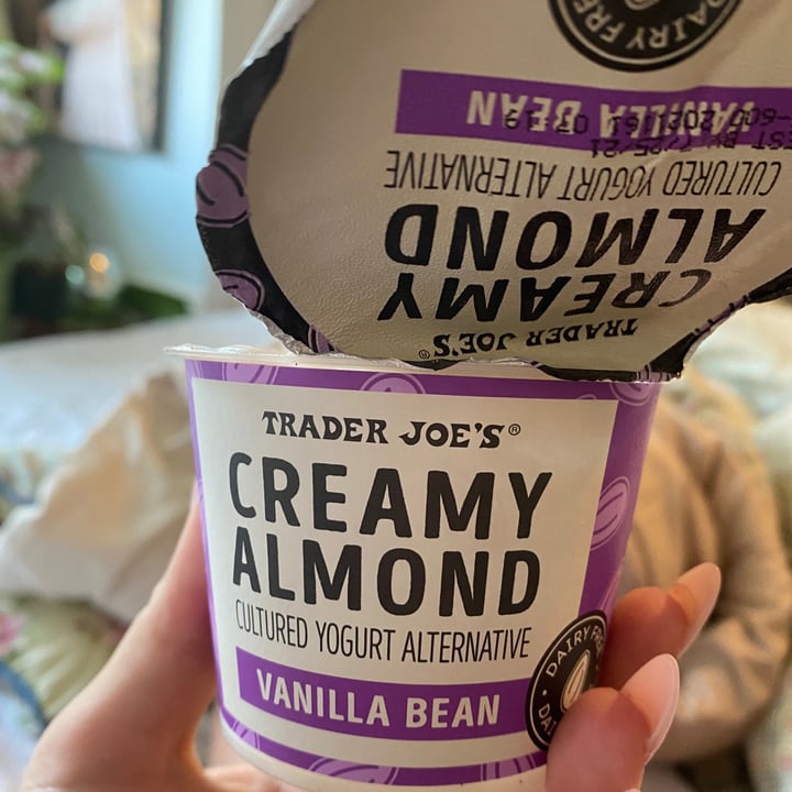 photo of Trader Joe's Creamy Almond Cultured Yogurt - Vanilla Bean shared by @alexandrasolum on  11 Jul 2021 - review