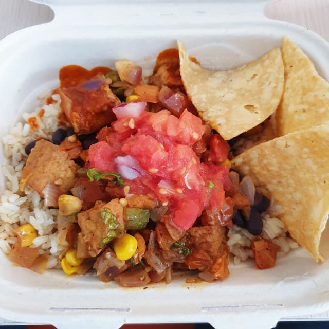 Photo of the dish “Vegan Burrito Bowl With Tofu Ranchero”