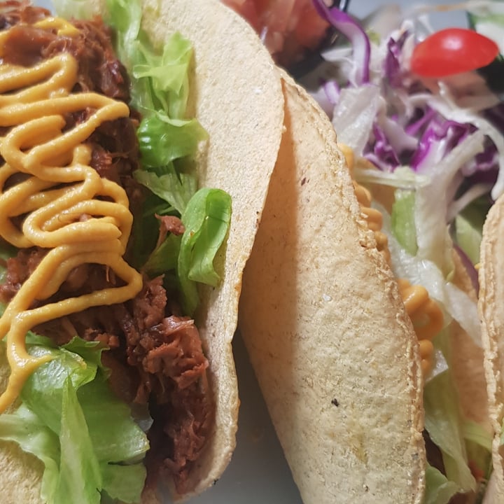 review photo of QI Philosophy Cafe Vegan "Pulled Pork" Tacos (Not Available) shared by @tvaritaaaa on 23 Jun 2021 - review